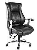 Office Chair Ergonomic Computer Bonded Leather Adjustable Desk Chair, Swivel Comfortable Rolling, Black